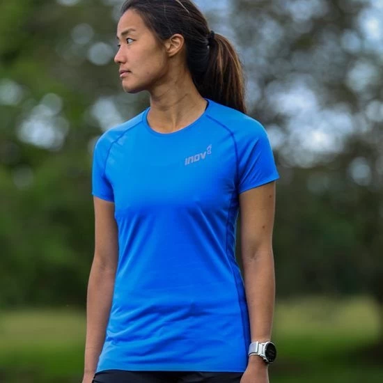 Inov-8 Base Elite 3.0 Damen Kurzarmshirt - Blau – Bild 3