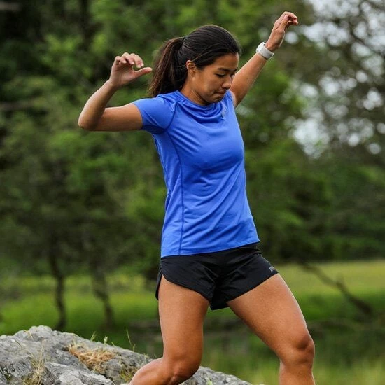 Inov-8 Base Elite 3.0 Damen Kurzarmshirt - Blau – Bild 5