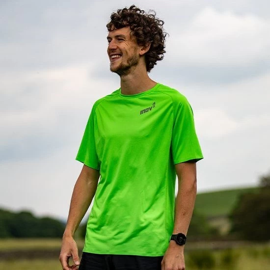 Inov-8 Base Elite Kurzarm Laufshirt - Grün – Bild 5